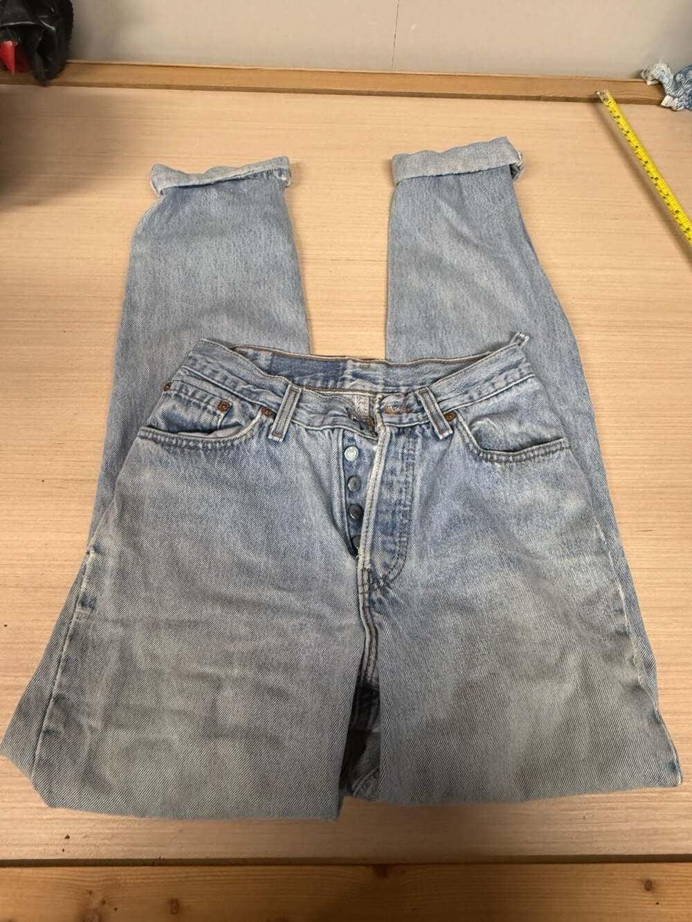 Vintage Levi's 501 Button Fly Straight Leg Jeans Size 5 Medium